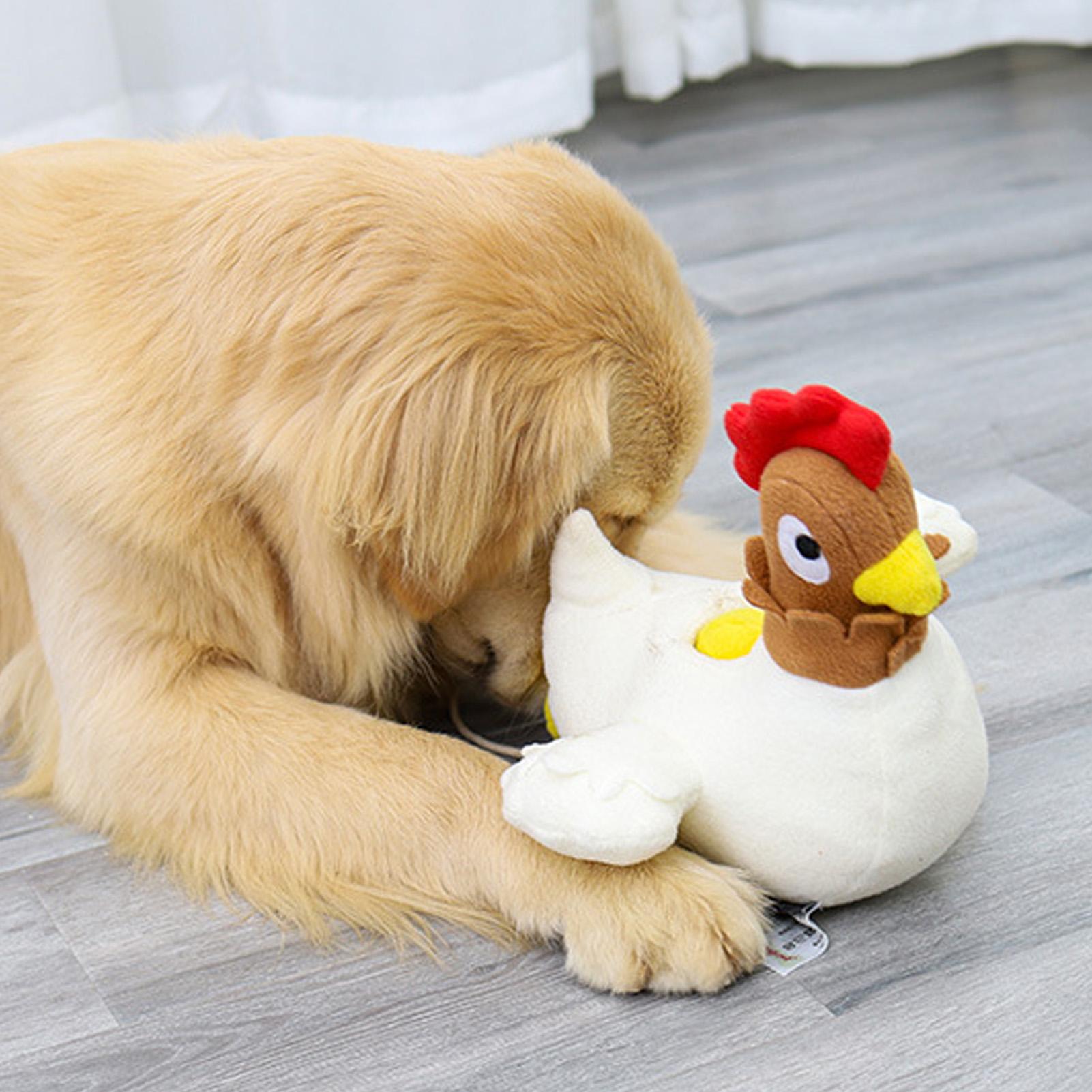 

Plush Hen Dog Toy Soft Safe Teeth Cleaning Stay Healthy Bite Resistant Educational Pet Toy for Small Medium Dogs