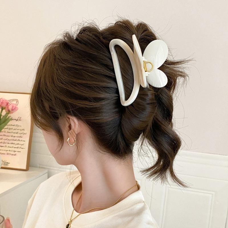 French Butterfly Hair Clip Female High-end Sense of New Large Shark Clip Back of The Head Plate Hairpin Hair Accessories Summer