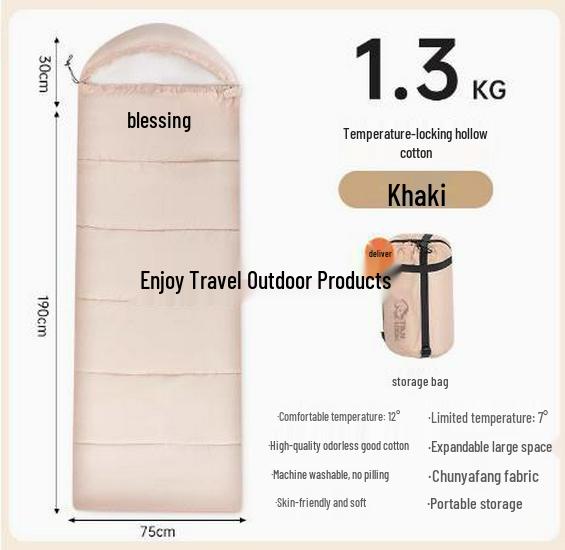 Adult & Children's Water-Repellent Sleeping Bag for Outdoor & Office Use.