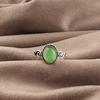 Grüner Katzenaugen-Edelsteinring, 925 massiver Sterlingsilberring, handgefertigter spiritueller Schmuck als Hochzeitsgeschenk