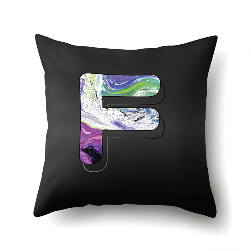 Polyester Pillowcase 3D Three-dimensional Effect Cushion Set Decorative Printing 26 English Letter Pillowcase