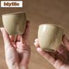 100ml Ding Kiln Yellow Teacup Creative Tea Bowl Sample Tea Cup Tea-tasting Smelling Cup Chazhan Master Cups Tea Services Craft