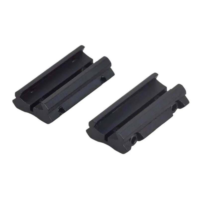 Weaver Picatinny Adapter 11mm Dovetail 2Pcs CNC Aluminum Mount Base 9.5mm-10mm Mini Clamp Red Dot Sight Converter