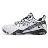 Li-Ning Tênis de Badminton Profissional com Absorção de Choque, Resistente ao Desgaste, Suporte de Rebote, Cano Baixo, Unissex, Branco Preto AYAR015-1