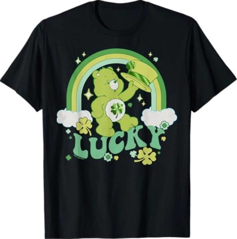 Care Bears St. Patrick s Day Lucky Bear Rainbow Portrait T-Shirt 4XL