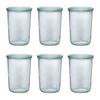 WECK Canister Glass Canister Storage Container WE-743 (Mold Shape 750ml, Set of 6)