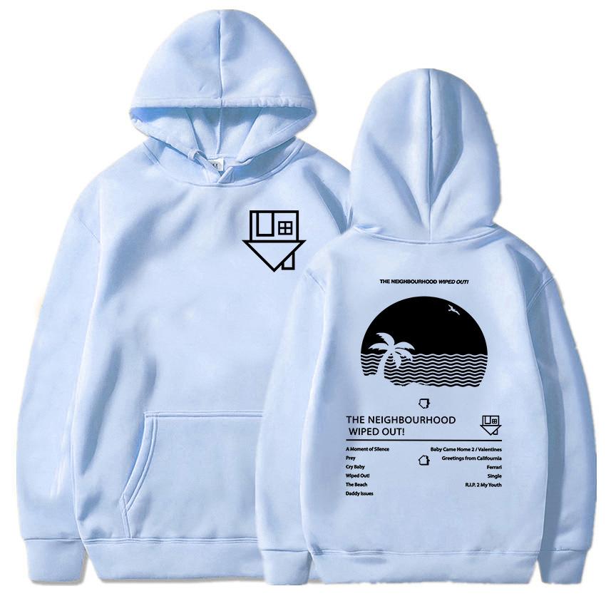 Album Wiped Out Printing Hoodies NBHD The Neighbourhood Band Sweatshirts LongSleeve Hooded Pullovers Women Men Clothes Sudaderas