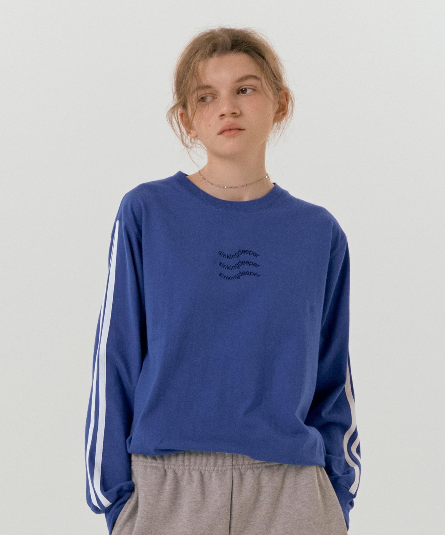 Sinking Deeper Tape Long Sleeve T-Shirt (Blue) M