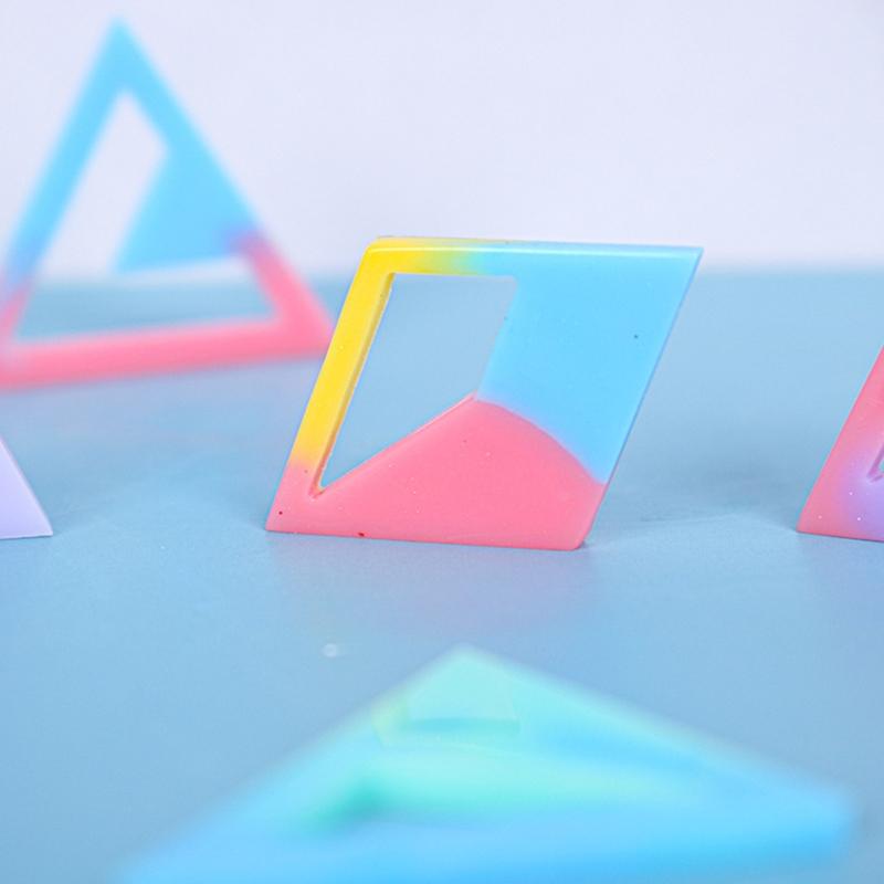 Silicone Earrings Mold Diamond-shaped Earrings Pendant Mold Resin Casting Mold Craft Tools Suitable for Women Girls