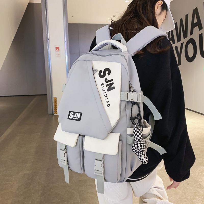 Schoolbag New Japanese Simple ins Backpack Women's Large Capacity Junior High School Student School Bag Lightweight Computer Backpack