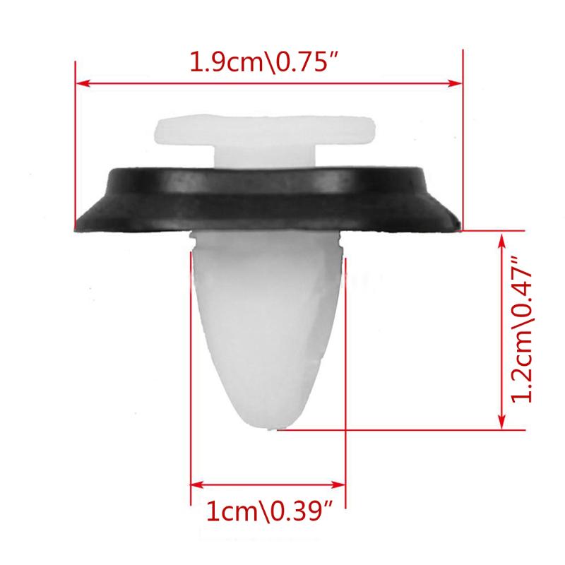 Q9QD 50x Exterior Side Moulding Rub Bumpstrip Lower Door Trim Clips For Fiat