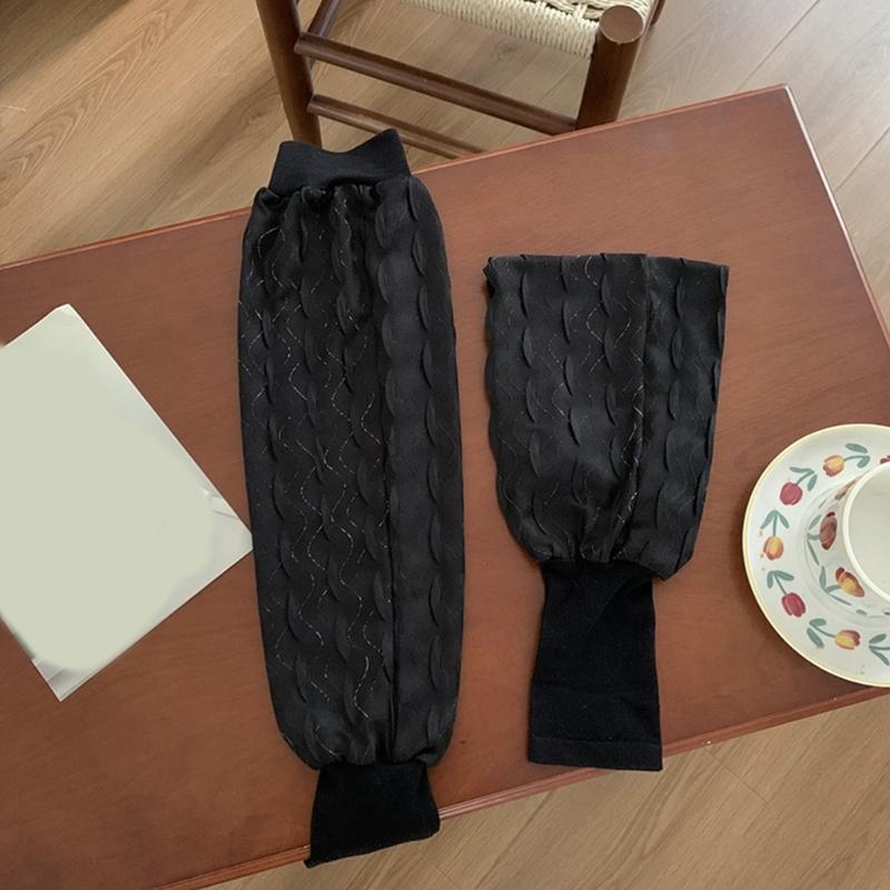 Women Fingerless Ice Silk Cooling Gloves Sunproof Arm Sleeves for Efficient Sun Protections and Everyday Use Armwear