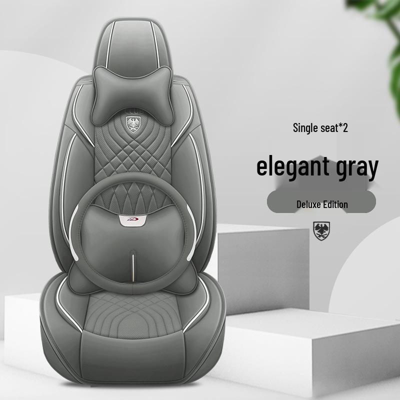 Universal Leather Car Seat Cover & Cushion for All Seasons - Winter Model