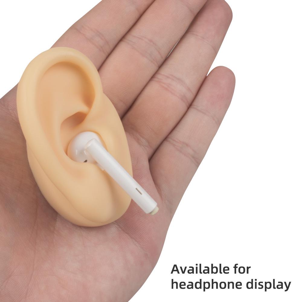 5D Silicone Ear Model for Ear Picking, Teaching, Jewelry Display, and Hearing Aid Demonstration