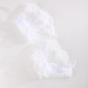 Lace Embroidery Tulle Gloves & Milk Silk Arm Sleeves for Wedding Dresses
