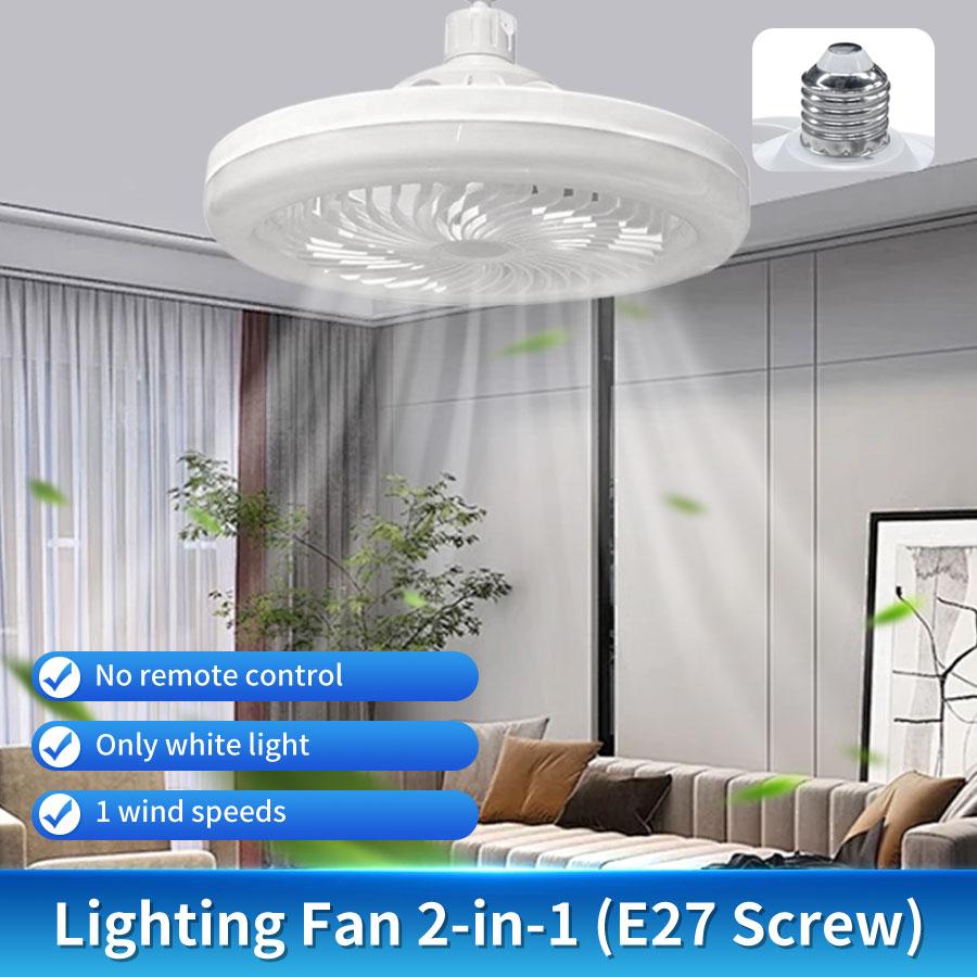 Moderne Design E27 Enkel Praktisk Innendørs Multifunksjonell Pendel Smart Viftelys For Stue Soverom Vifte og Lampe