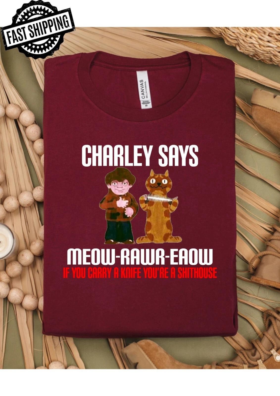 Charlie says If You Carry A Knife You re A Shi*house 70s Nostalgia T-Shirts S
