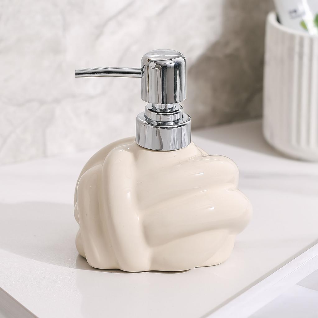 Modern Cylindrical Press Soap Dispenser Bathroom Shampoo Shower Dispensing Bottle Ceramic Soap Dispenser Bathroom Accessories