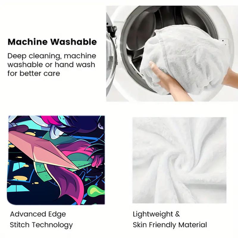 DeltaRune Cartoon 2D Flat Pattern Flannel Blanket High quality All Seasons Warmth and Comfort Perfect for Christmas Gifts.NMT0928049