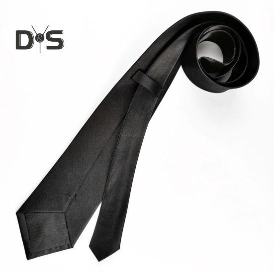 Solid Color Business Tie Formal Faux Silk Pointed Style Men Neckwear Business Trips Formal Event Necktie