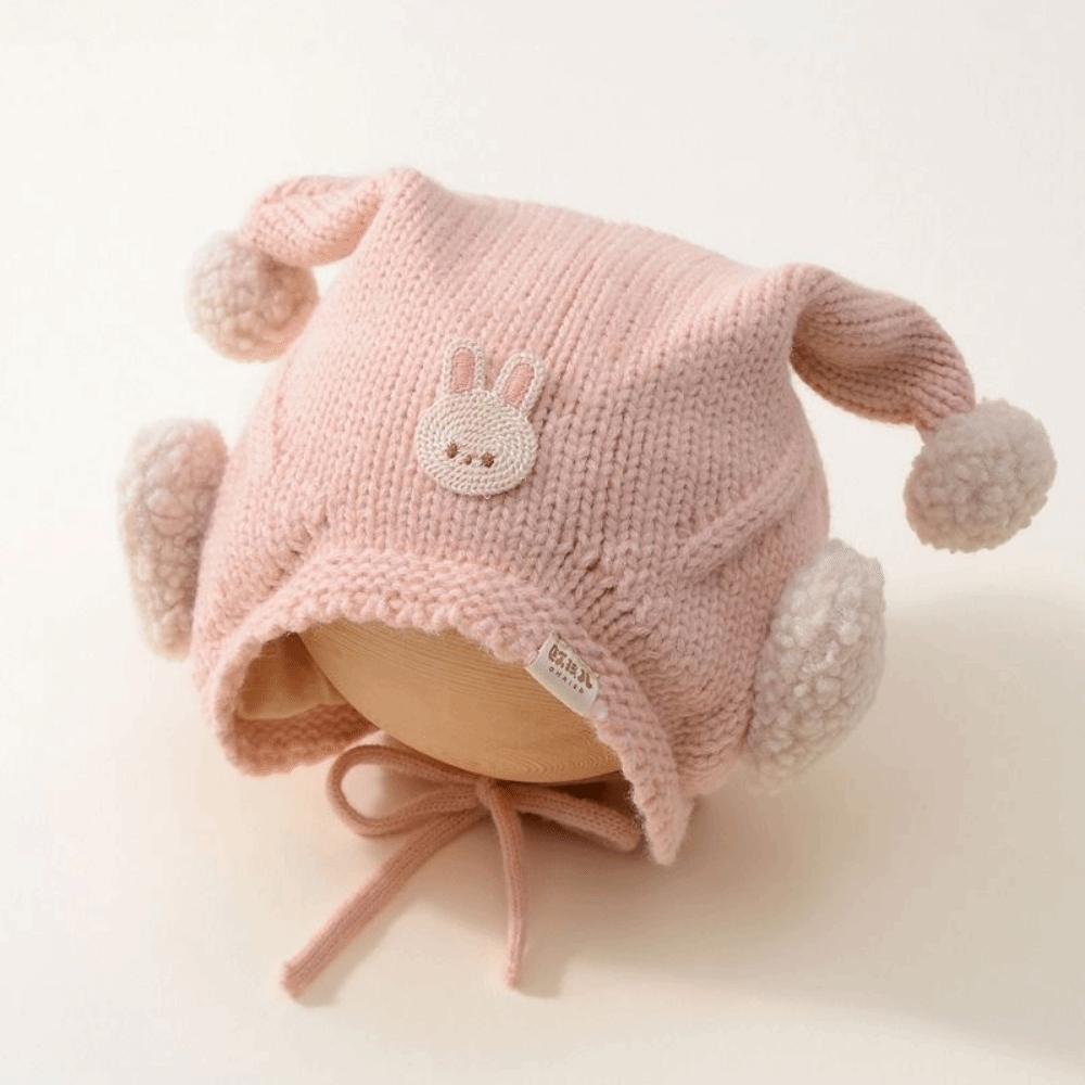 Cold-Resistant Toddler's Plush Knitted Hat Cute Kids Ear Protection Hat Photography Props