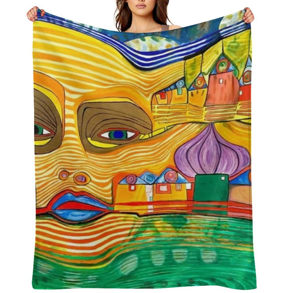 Irinaland over the Balkans Throw Blanket Decorative Throw Furrys Luxury Designer Fashion Sofas Blankets