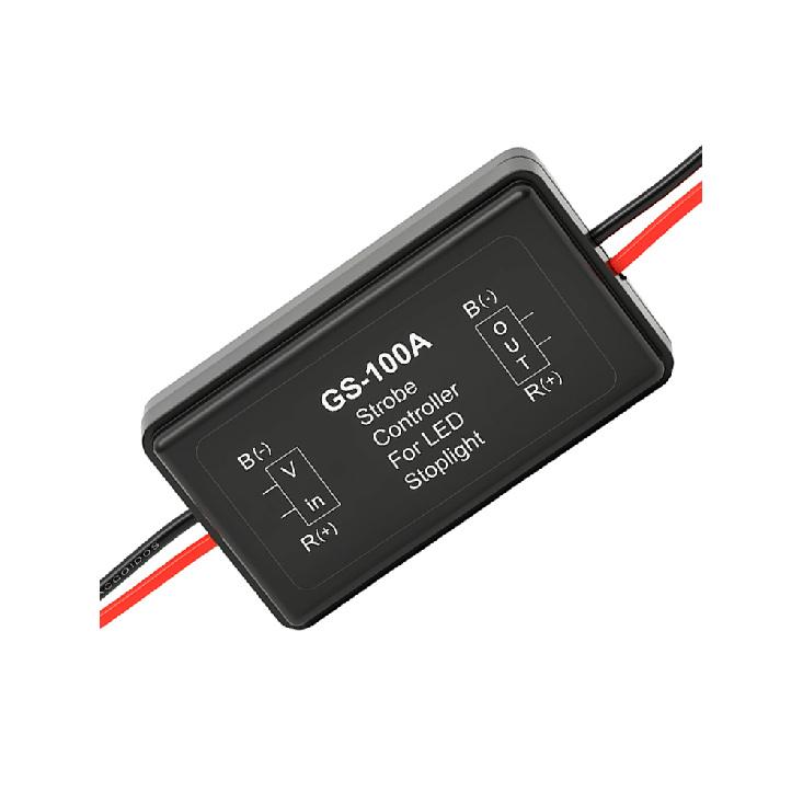 GS-100A Strobe Flasher Tail Lamp Safety Prompt Module Motorcycle LED Brake Light Controller Car Light Control