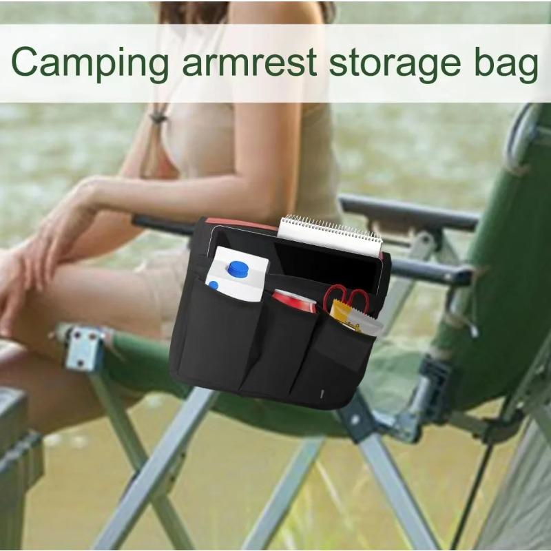 Multifunctional Hanging Side Storage Pouch Outdoor Camping Hiking Gear Accessory Chair Armrest Camping Chair Armrest Organizer