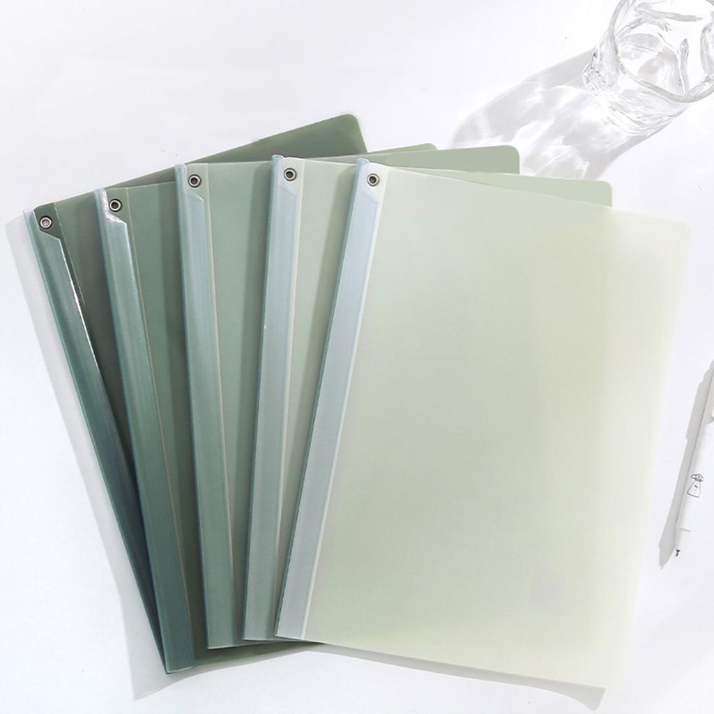 5Pcs Clear File Sleeve with Long Clamp Document Test Paper Organizers Large Capacity Filing Folder for Sutdent Teacher