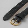 Crocodile Embossed Leather Strap_Black