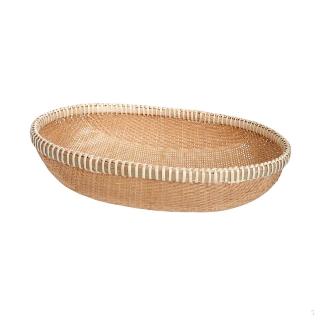 Brotkorb Bambus Tablett Dekorative Lebensmittel Lagerung Snack Organizer Gemüse Portion für