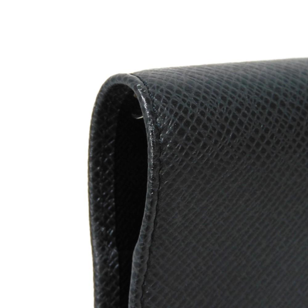 Used 12564 Agenda PM R20426 8001 LV Logo Charcoal Gray Diary with 6-hole Vuitton Card Case Taiga Ardoise Men's from