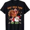 Funny Thanksgiving Christmas Turkey Vs Santa for T Shirt Casual Soft Homme Versatile Designer