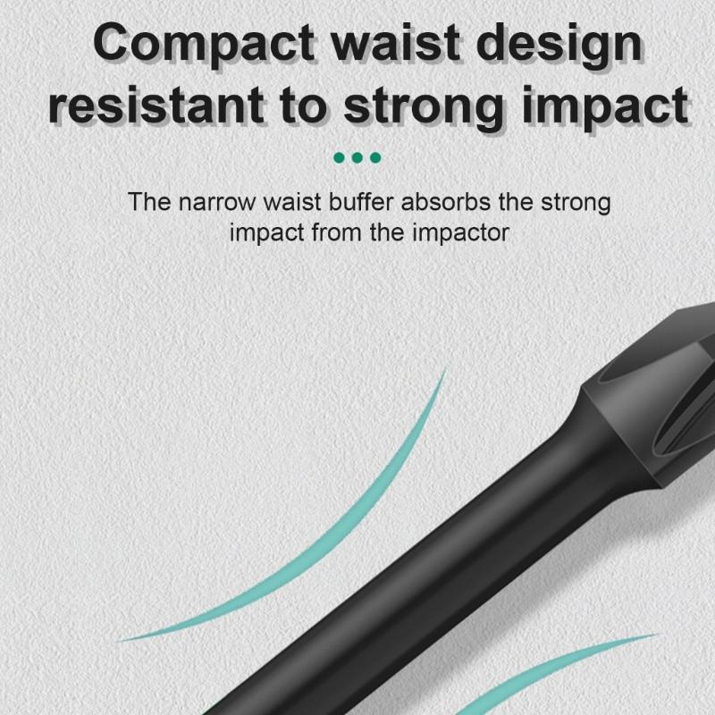 5Pcs Magnetic Batch Head Impact Strong Crossing PH2 High Hardness Screwdriver Bits 25/50/65/70/90/150mm Waterproof Bits