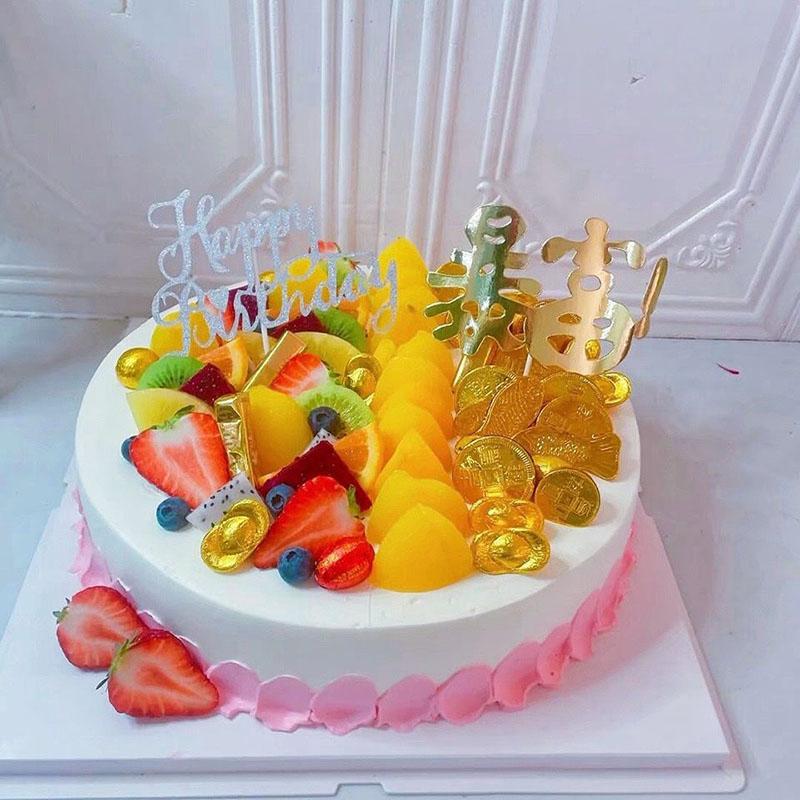 Simulated Birthday Cake Model Crafts Fake Fruit Cake Mold Decoration Shop Window Sample Display Home Ornaments Photography Props