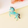 Enamel Horse Brooch Rhinestones Inlaid Horse Lapel Pin Retro Horse Brooch Pin Men Women Outfit Accessory for Clothes Hats Bags Scarves