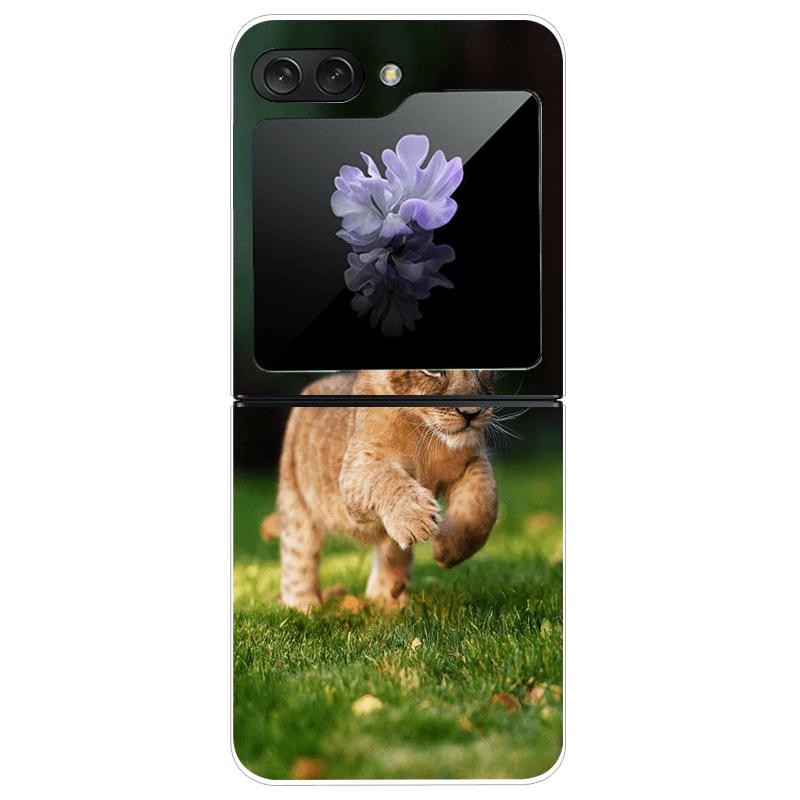 For Samsung Z Flip7 Cases Flip 7 Hard PC Transparent Phone Cover For Samsung Galaxy ZFlip 7 Cool Luxury Clear Shockproof Case