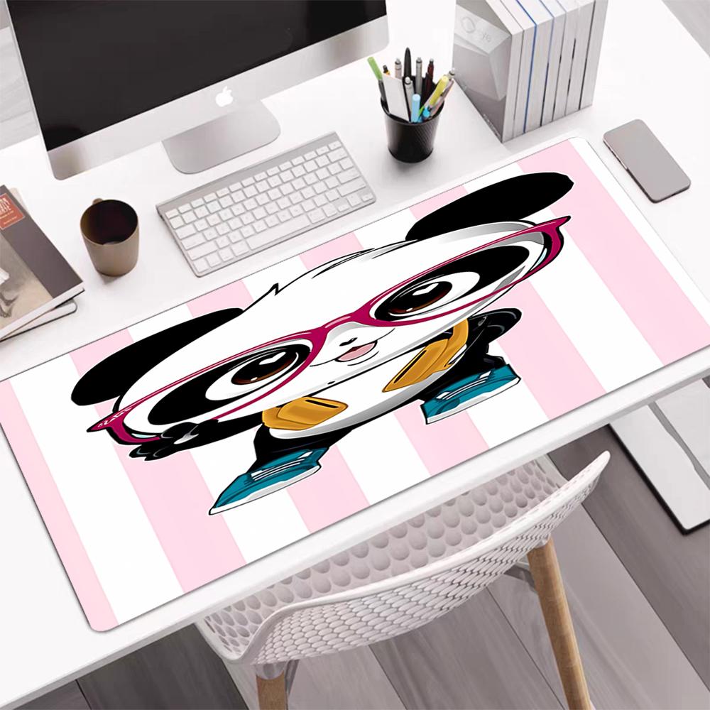 Luluca Panda Theme Mouse Pad, Non Slip Rubber Base, Multifunctional Office & Home Decor, Perfect for Workspace Personalization.