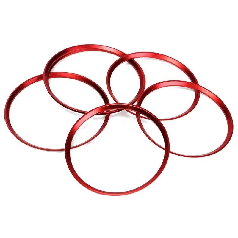 5Pcs Red Air Vent Outlet Cover Ring Trim For Benz A Class A200 A180 A220 W176