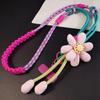 1Pcs Lanyard Rope Decorative Pendant Accessories Creative Cartoon Flower Phone Universal Lanyard Crossbody Long Rope