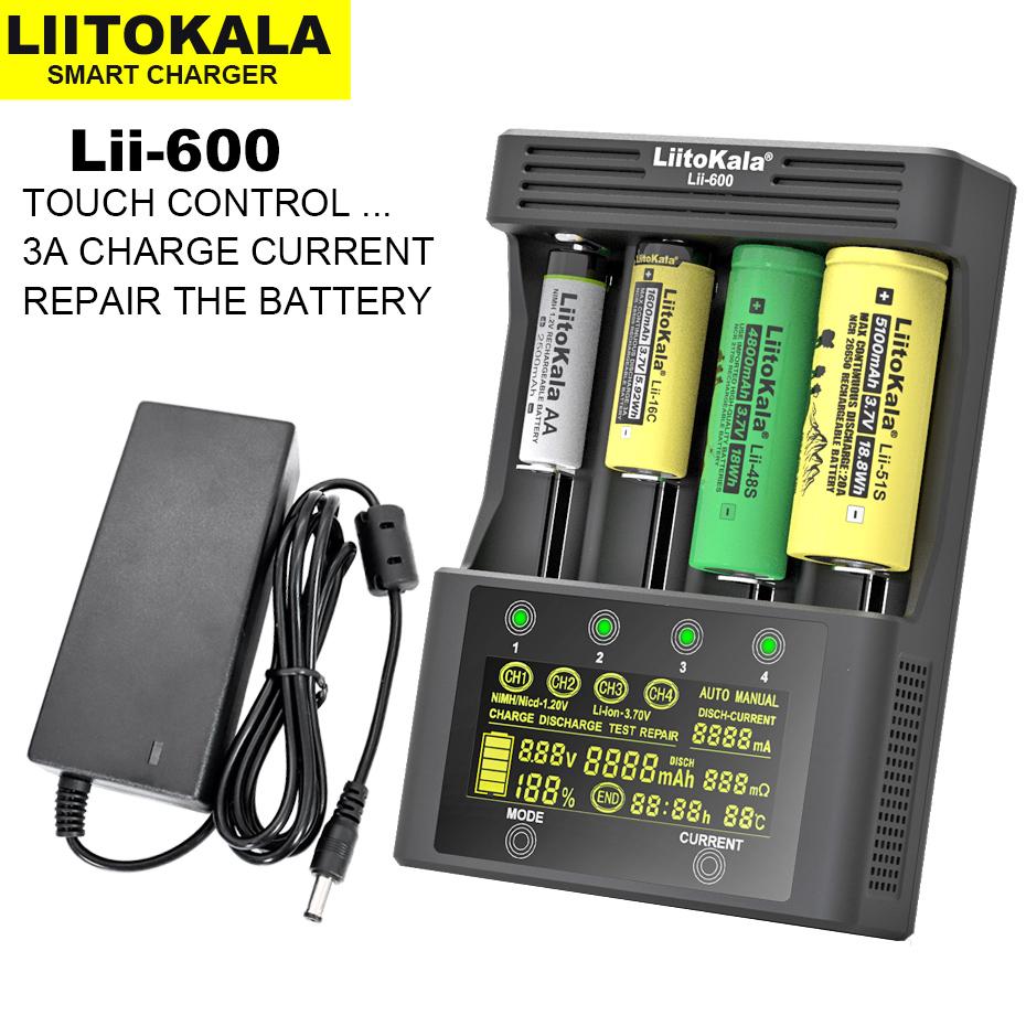 LiitoKala Lii-D4XL Lii-600 Lii-M4S Lii-M4 Lii-PD2 LCD 21700 18650 3.7V Li-ion 3.2V LiFePO4 1.2V NiMH/Cd 26650 32700 D AA AAA 9V