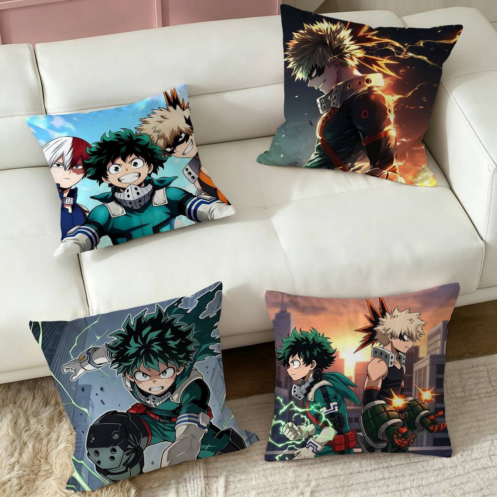 My Hero A-Academia Square Double-Sided printed Pillow Case Bedroom Bedside Pillow Sofa Cushion Cover