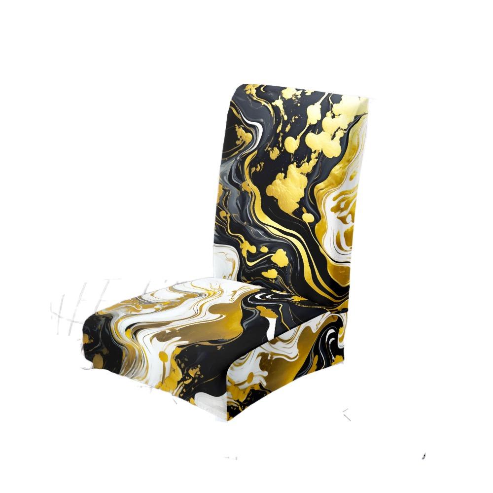 

Мягкий эластичный чехол для стула, подушка для стула с мраморным узором, защитный чехол для сиденья, офисный чехол Style 7