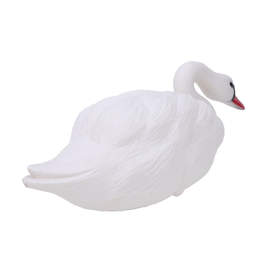Swan Decoy Pond Decoration Plastic Lifelike Simulation Goose Floating Decoy Ornament for Pool Lake Garden Patio