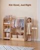 VEVOR Kids Dress Up Storage, with Mirror, Wooden Kids Dress Up Rack, Toddler Wardrobe Closet for Little Girls, Storage Armoire, Costume Organizer