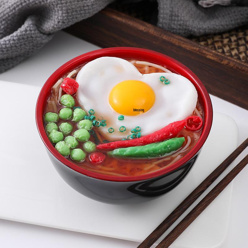 Creative Udon Noodle Bowl Ramen Piggy Bank for Film and Photography Props
