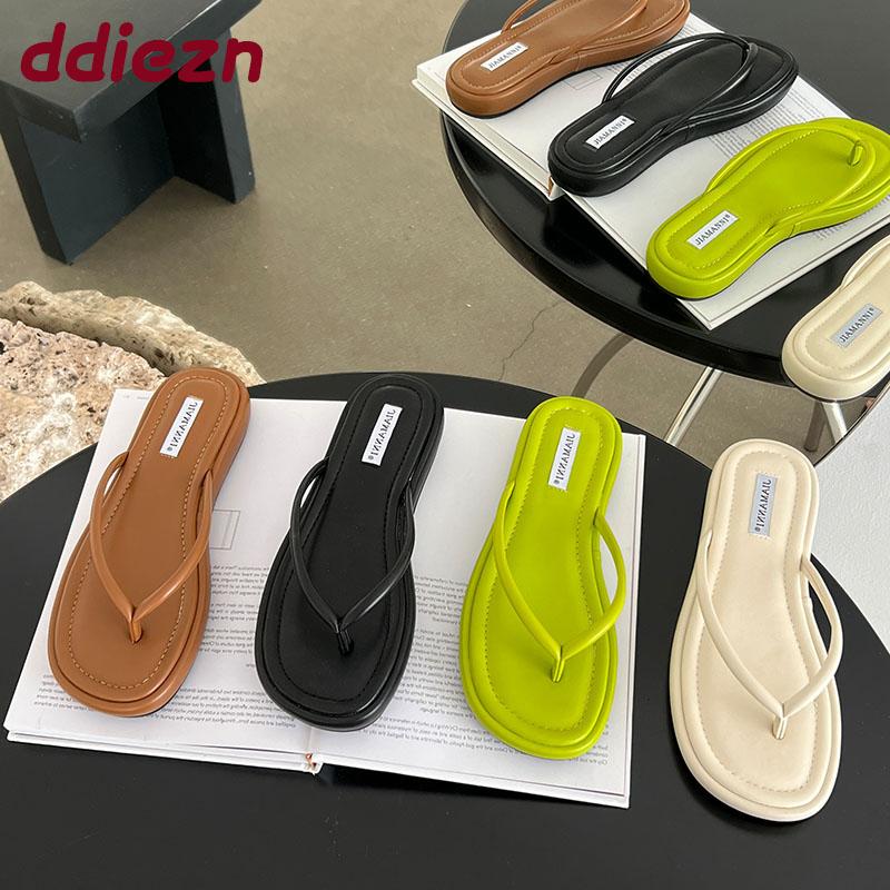 Fashion Female Summer Beach Slides Flip Flops Women Flats Slippers Shoes Casual Fashion Round Toe Ladies Flats Slippers Shoes