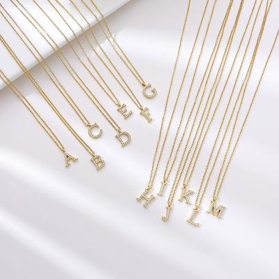 26 harf kolye Kişilik Işık lüks mikro kakma vermikülit yeni çok yönlü titanyum çelik köprücük kemiği zinciri kadın