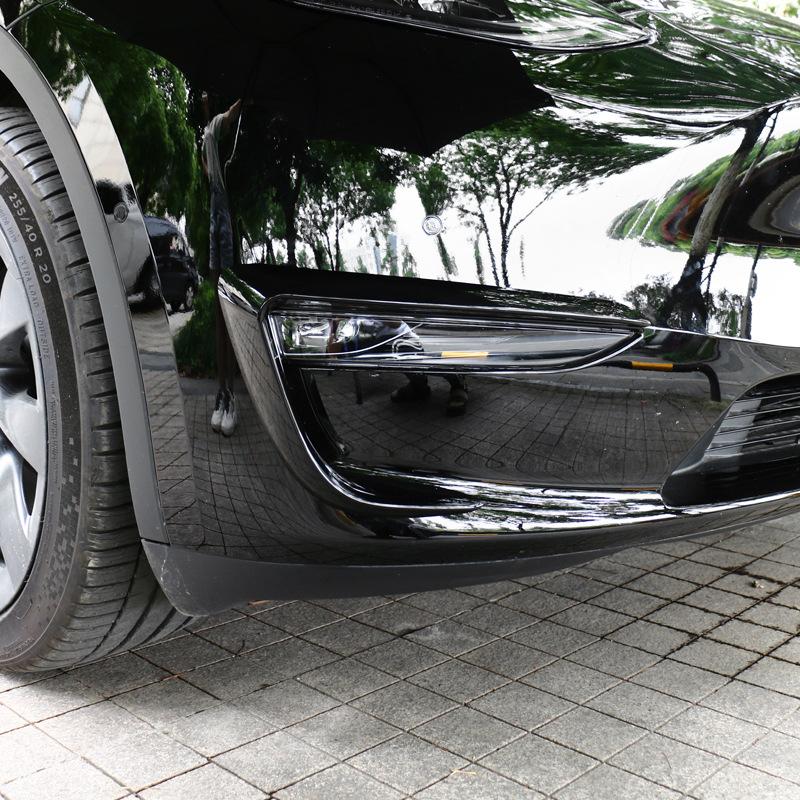 Nebelscheinwerferverkleidung für Tesla Modell Y/3, Stoßstangenabdeckung, Windmesser, Carbonfaser-Optik, Klingenverkleidung, Licht, Augenbrauen, Spoiler, Dekoration