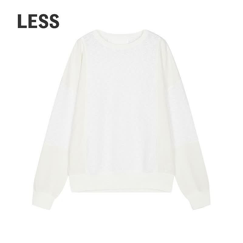 LESS 2026 Spring Round Neck Pullover Knit Sweater